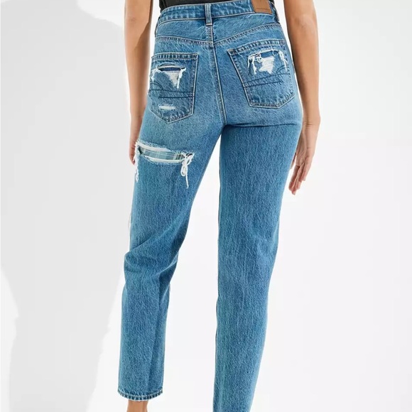NWT AE Patched Mom Straight Jean Size 6 - Picture 4 of 8